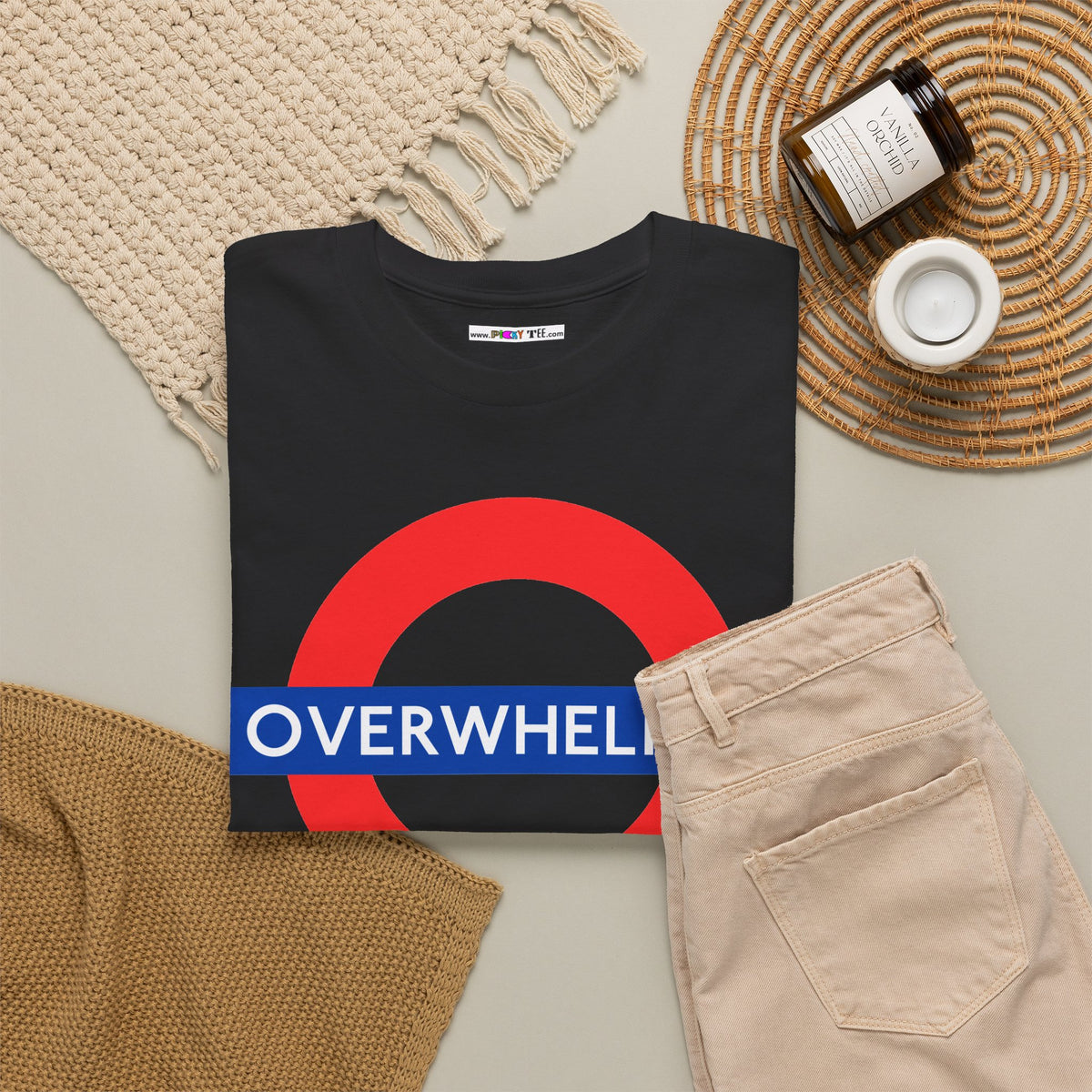 OVERWHELMED Unisex Heavy Cotton Tee