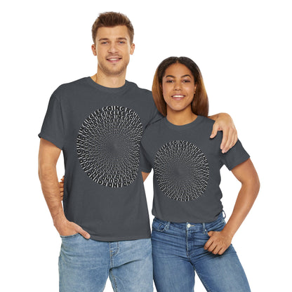 GOING ROUND AND ROUND AND ROUND IN CIRCLES Unisex Heavy Cotton Tee