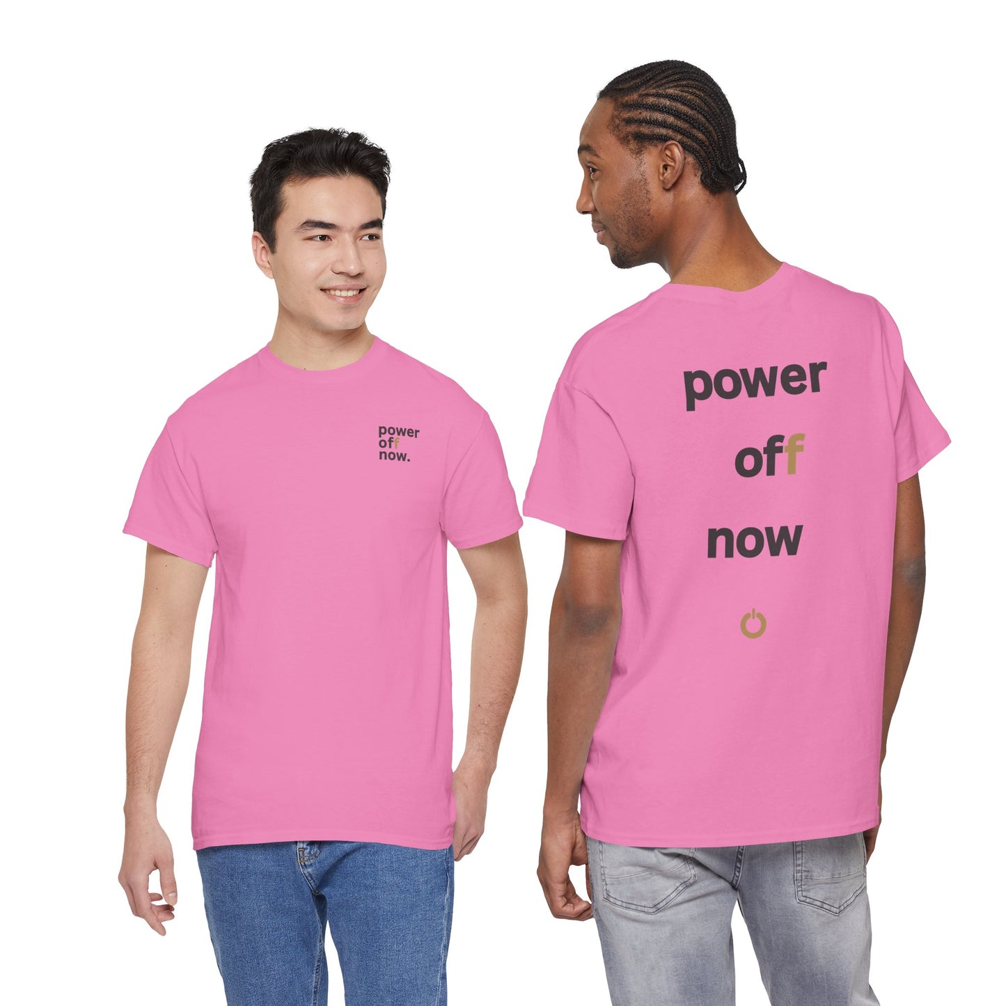 power off now Unisex Heavy Cotton Tee