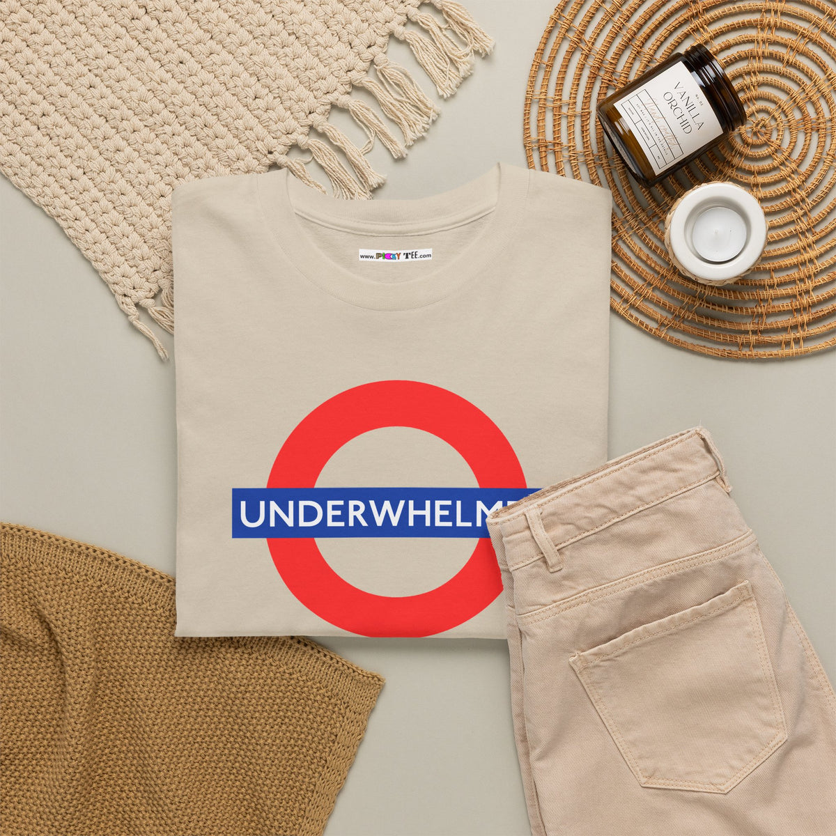 UNDERWHELMED Unisex Heavy Cotton Tee