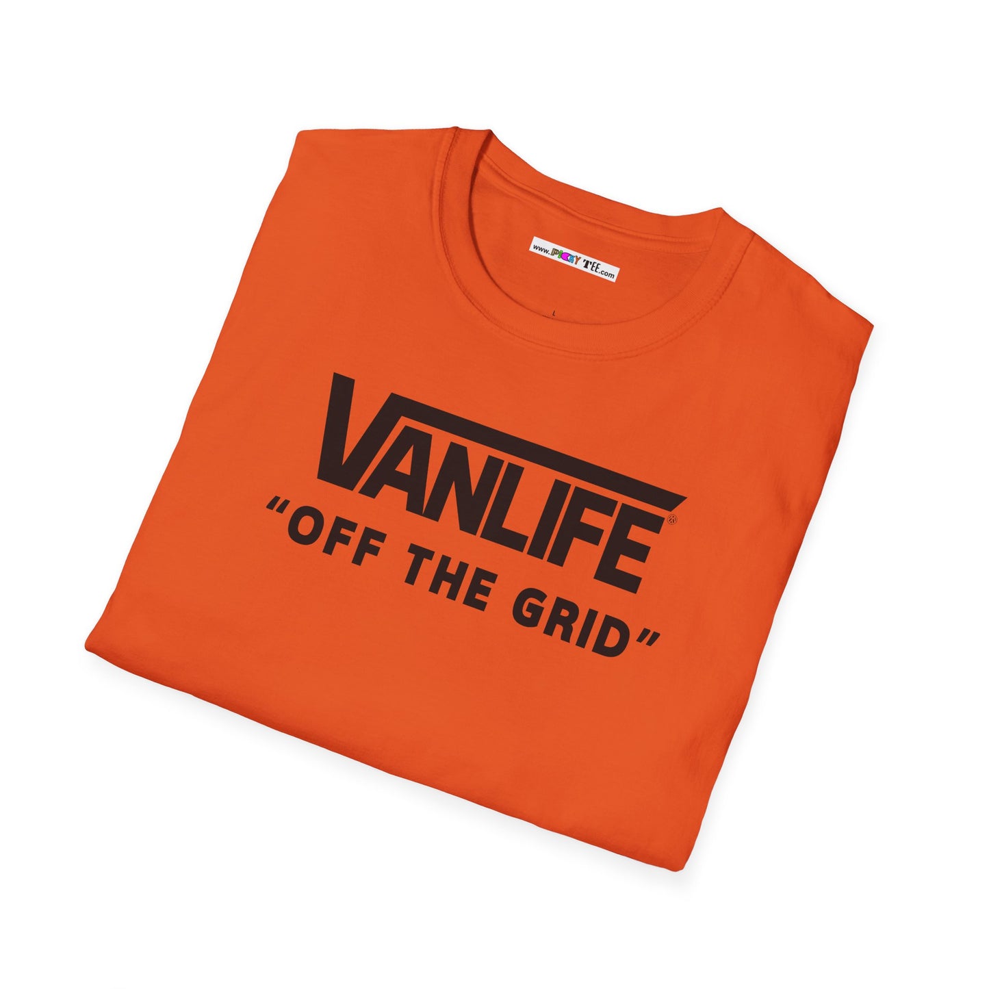 VANLIFE "OFF THE GRID". Unisex Softstyle 100% Cotton T-Shirt