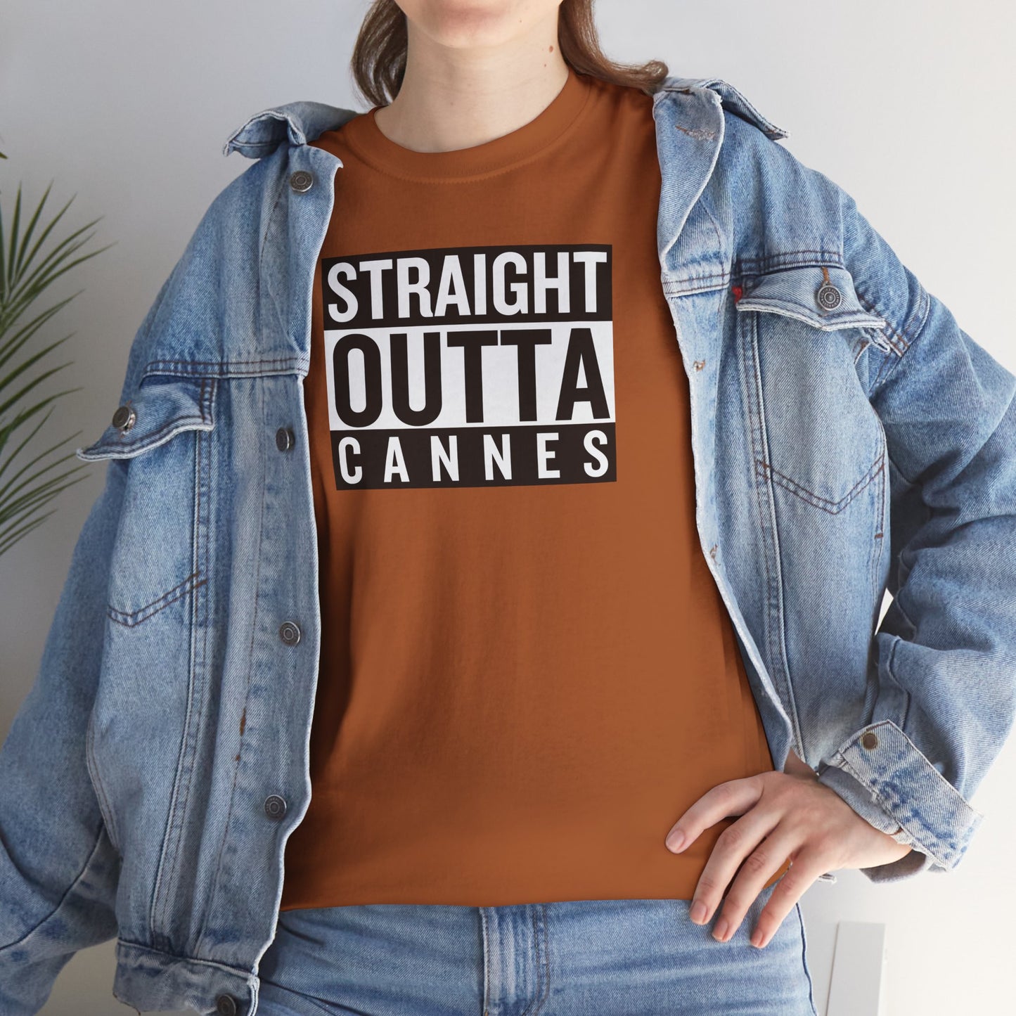 STRAIGHT OUTTA CANNES Unisex Heavy Cotton Tee