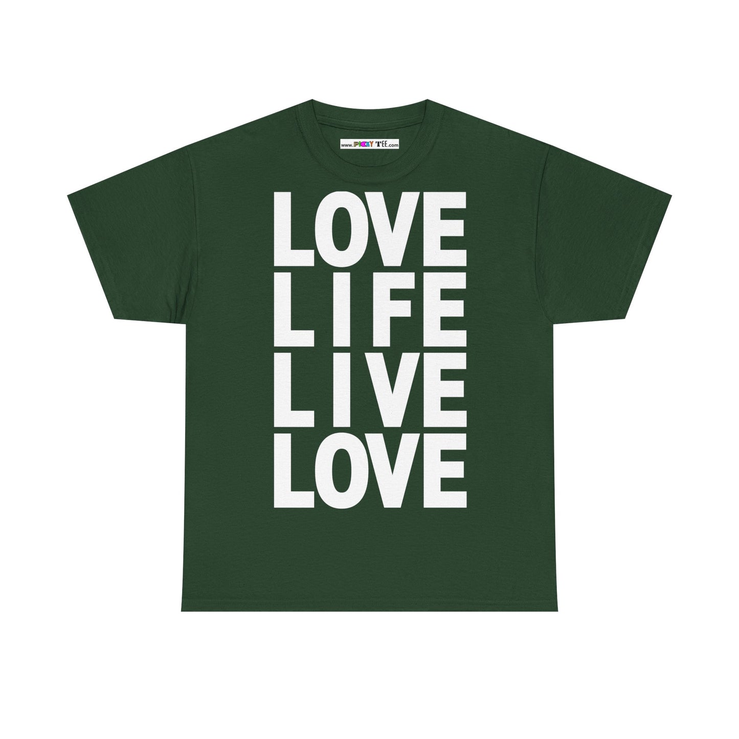 LOVE LIFE LIVE LOVE Unisex Heavy Cotton Tee