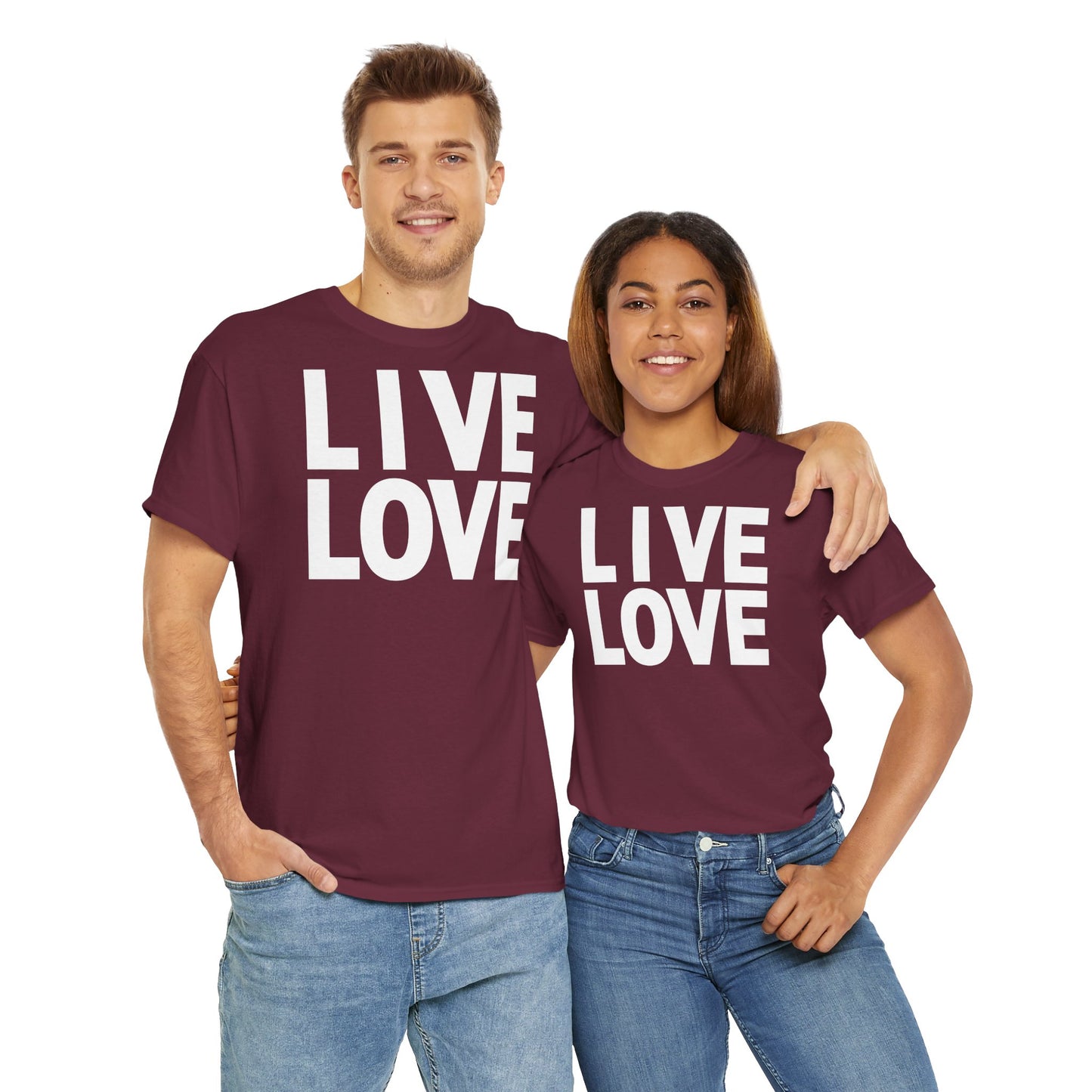 LIVE LOVE Unisex Heavy Cotton Tee