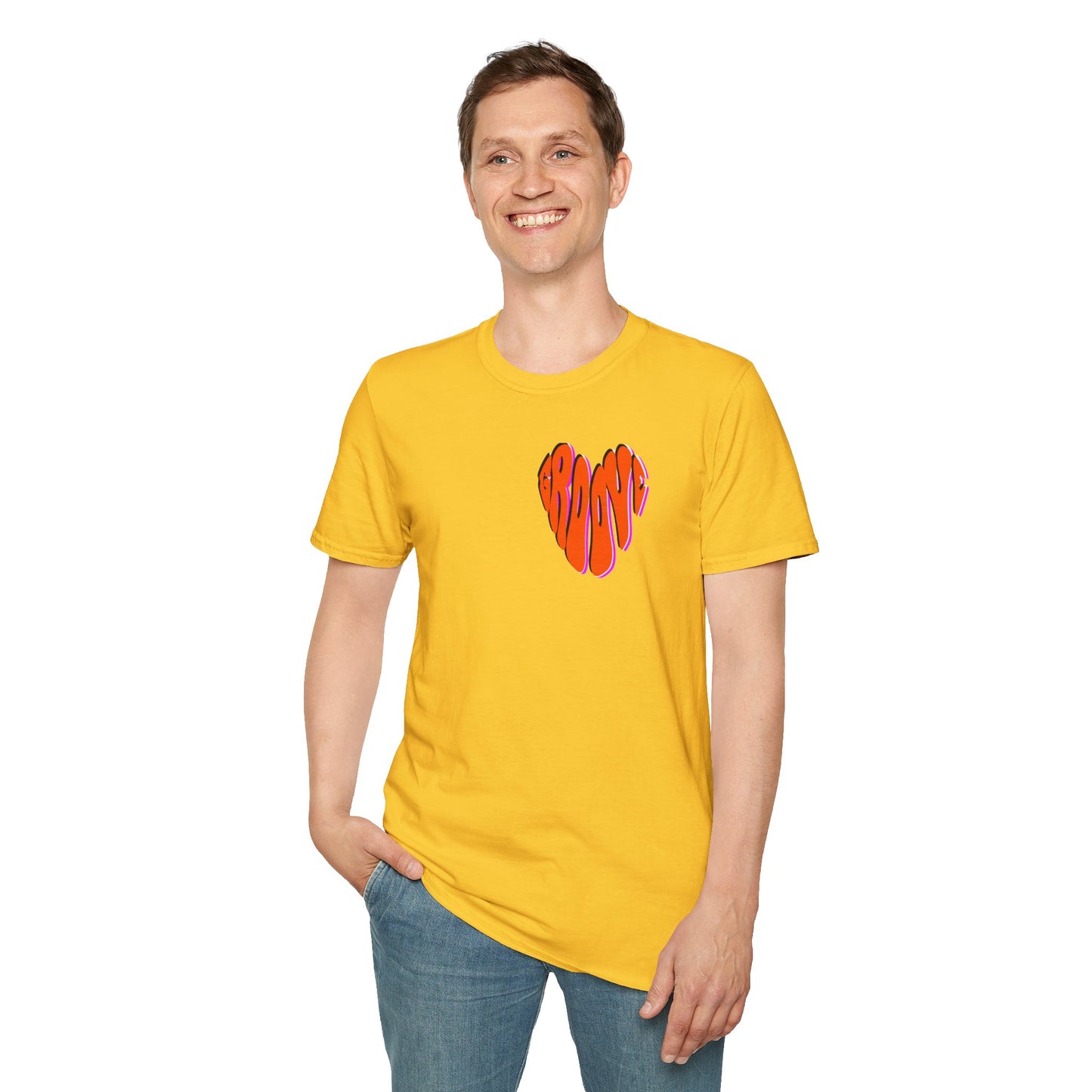 GROOVE is in THE HEART Unisex Softstyle 100% Cotton T-Shirt