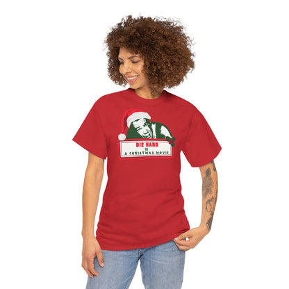 DIE HARD IS A CHRISTMAS MOVIE Unisex Heavy Cotton Tee