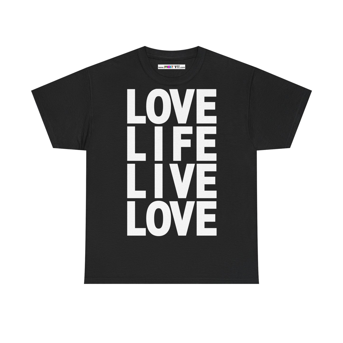 LOVE LIFE LIVE LOVE Unisex Heavy Cotton Tee
