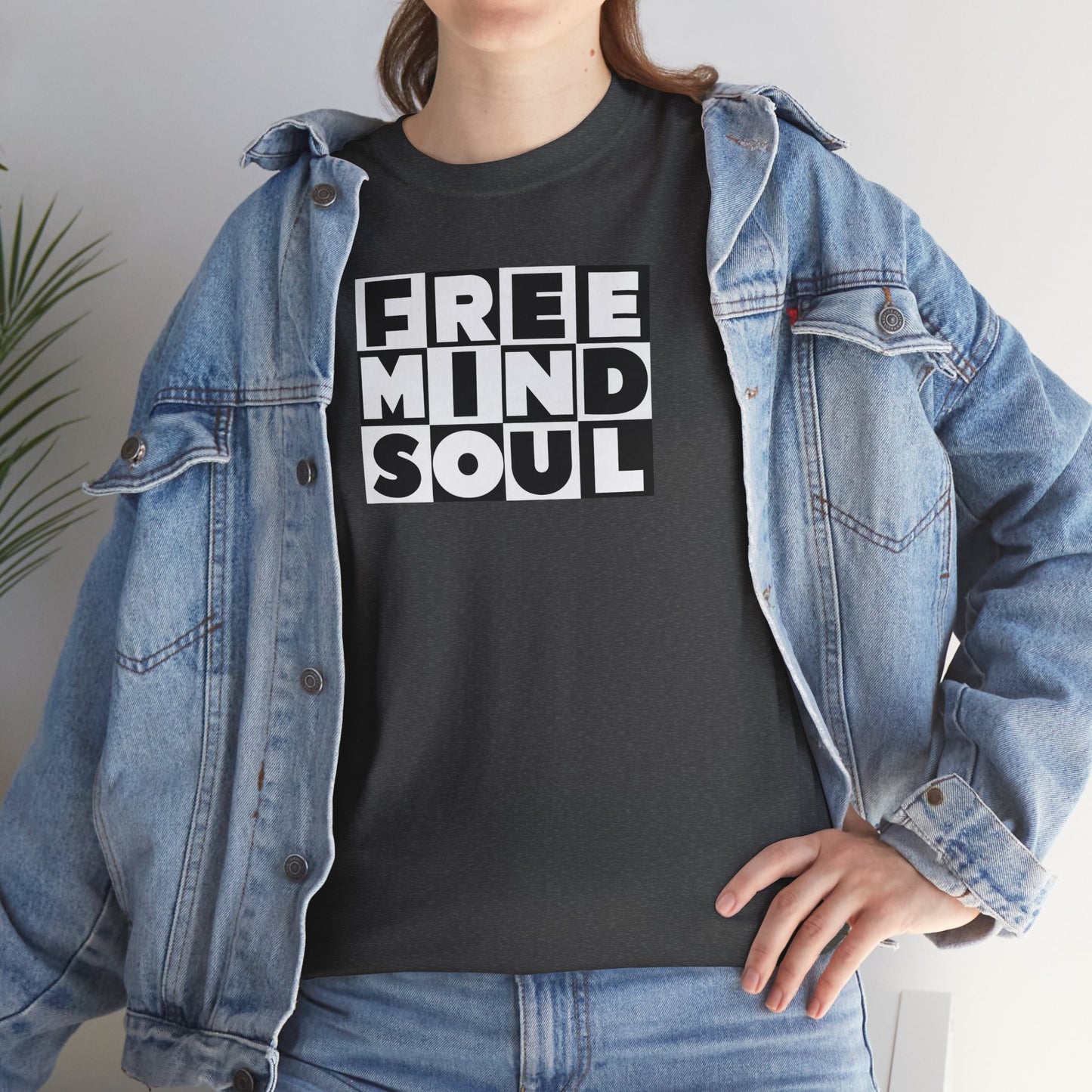 FREE MIND SOUL Unisex Heavy Cotton Tee