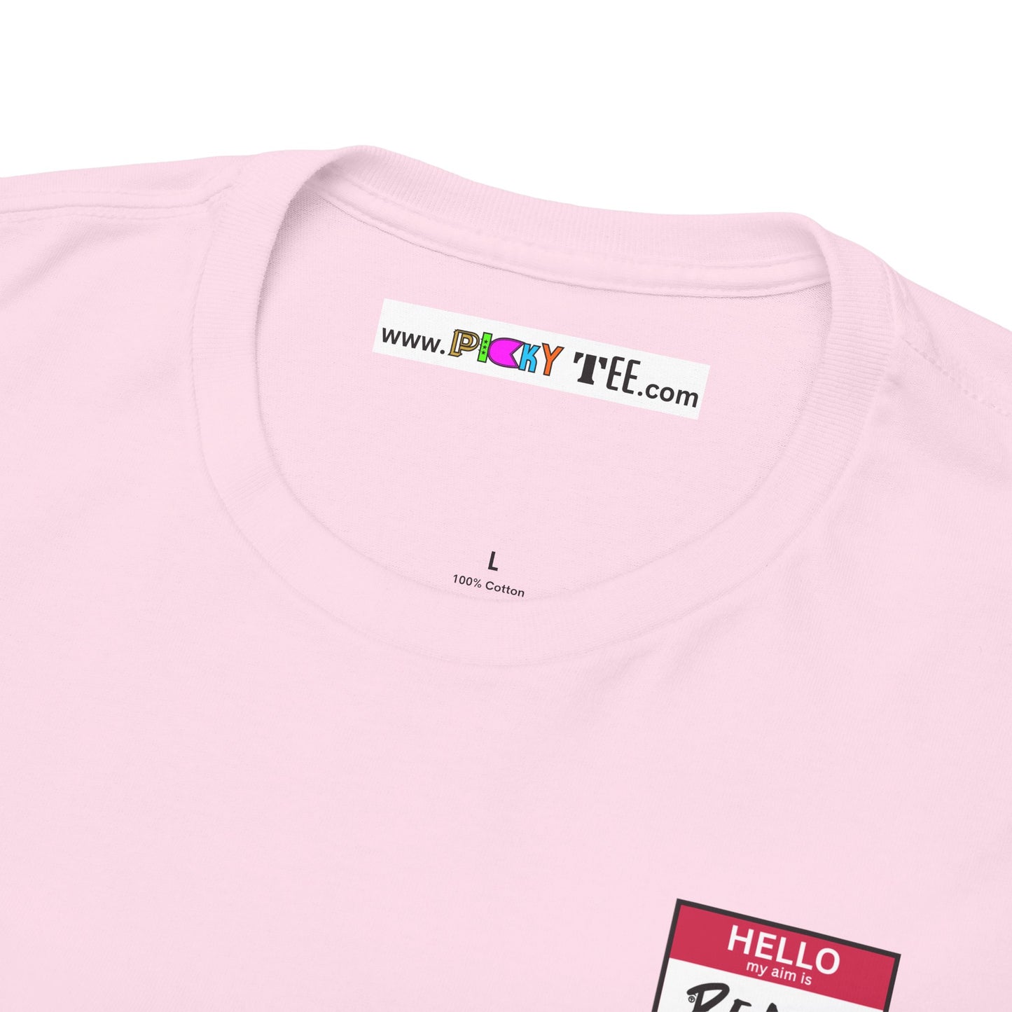 HELLO my aim is PEACE Unisex Heavy Cotton Tee