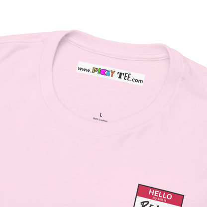 HELLO my aim is PEACE Unisex Heavy Cotton Tee