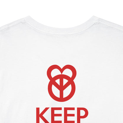 KEEP PEACE AND LOVE ON Unisex Heavy Cotton Tee