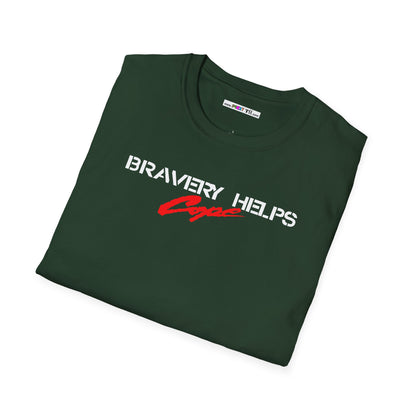 BRAVERY HELPS COPE Unisex Softstyle 100% Cotton T-Shirt