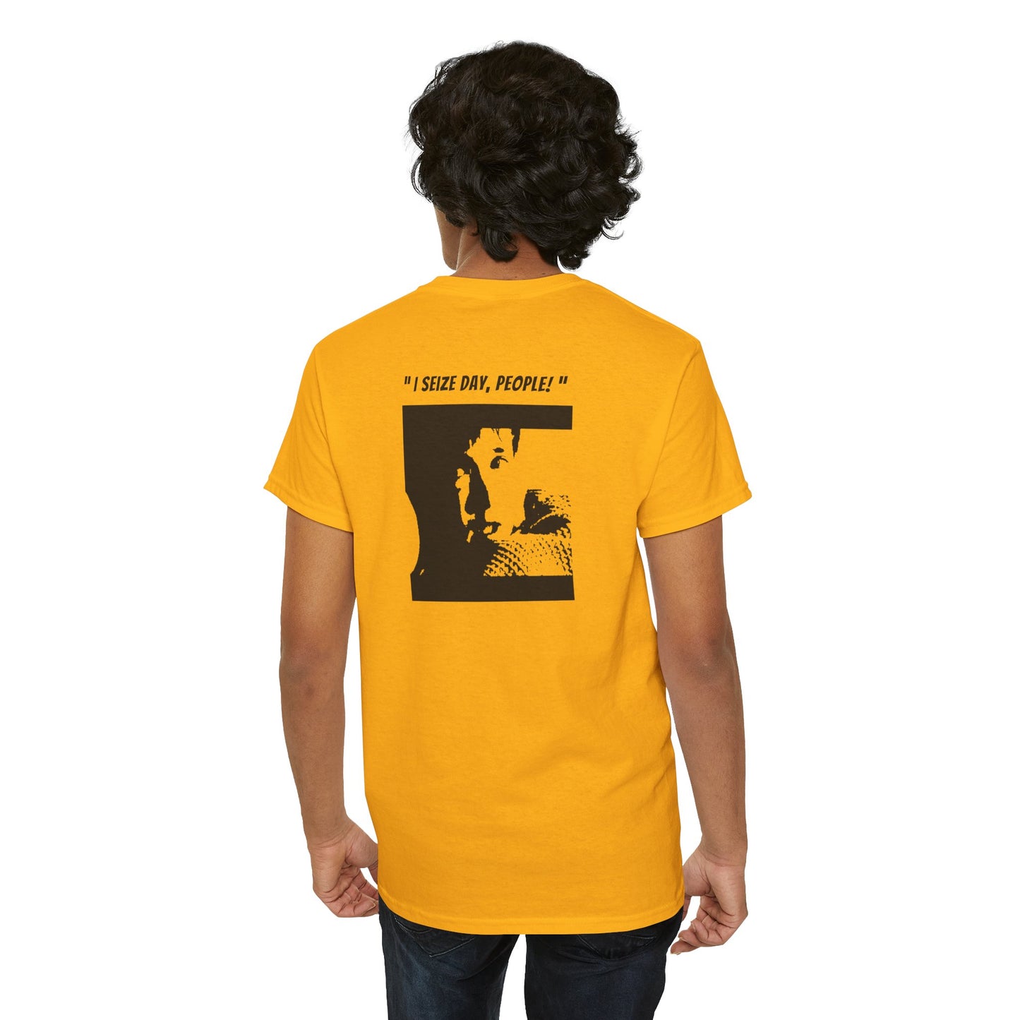 CARPE DIEM "I SEIZE DAY, PEOPLE" Unisex Heavy Cotton Tee