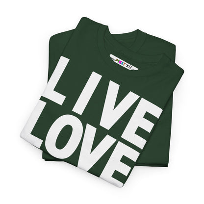 LIVE LOVE Unisex Heavy Cotton Tee