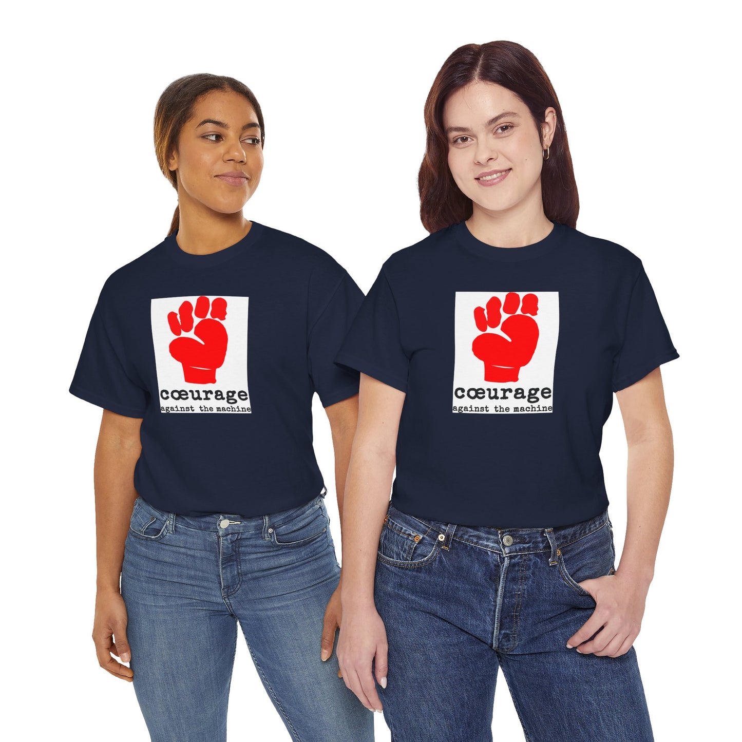 cœurage against the machine Unisex Heavy Cotton Tee