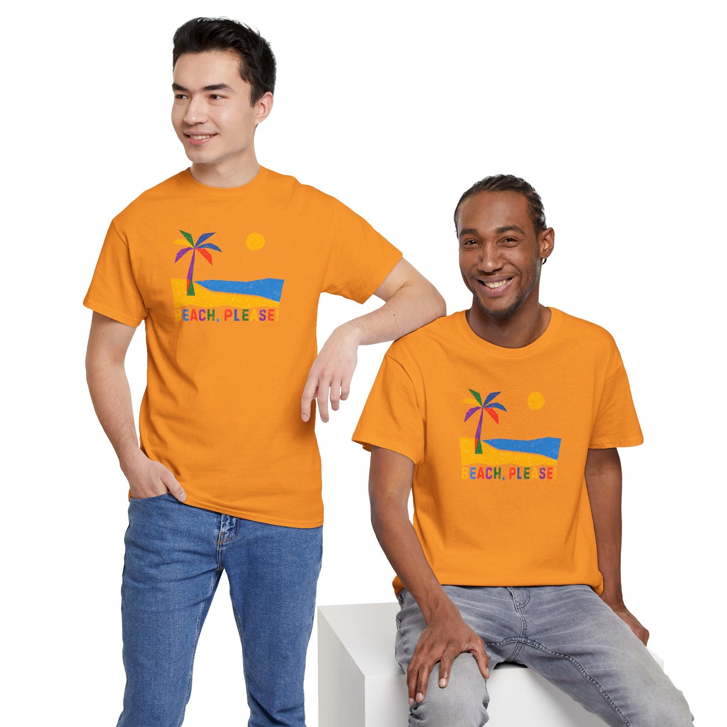 BEACH, PLEASE! Unisex Heavy Cotton Tee