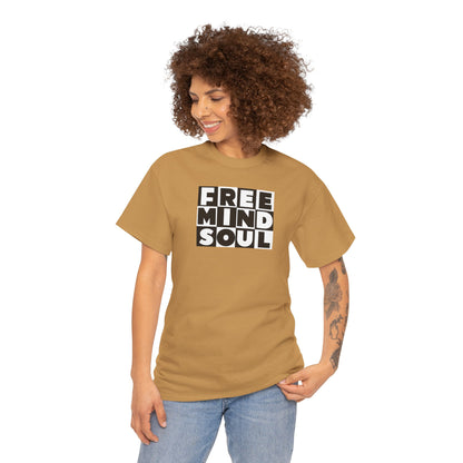 FREE MIND SOUL Unisex Heavy Cotton Tee