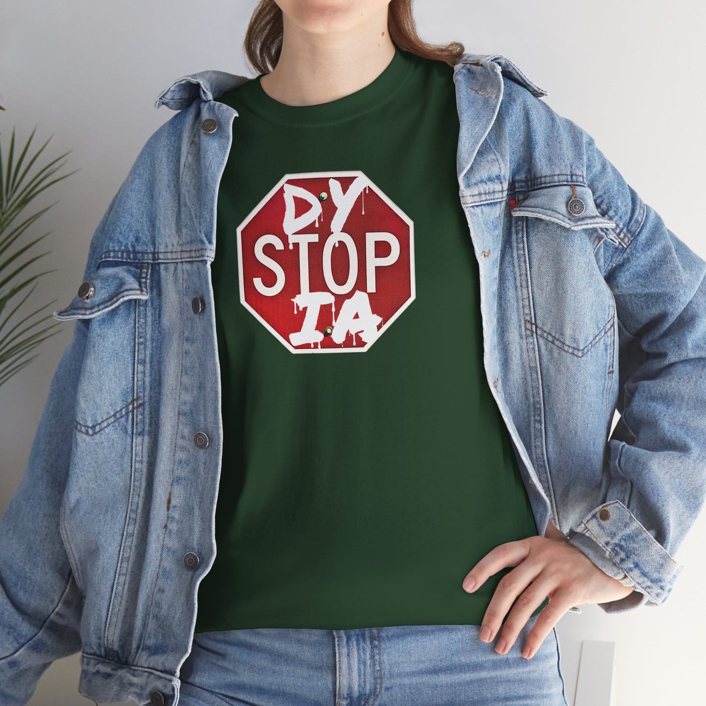 STOP DYSTOPIA Unisex Heavy Cotton Tee