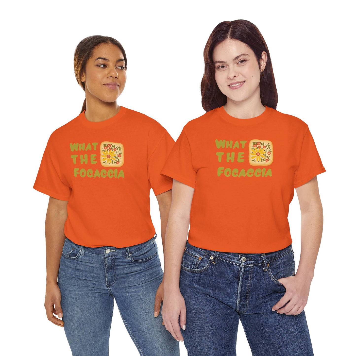 WHAT THE FOCACCIA Unisex Heavy Cotton Tee