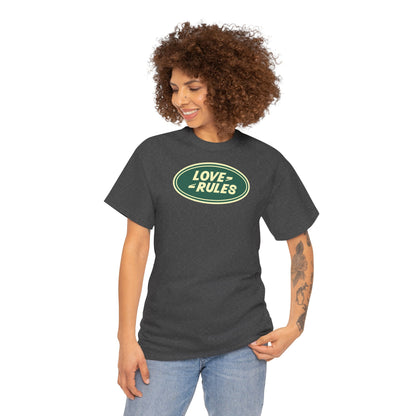 LOVE RULES Unisex Heavy Cotton Tee