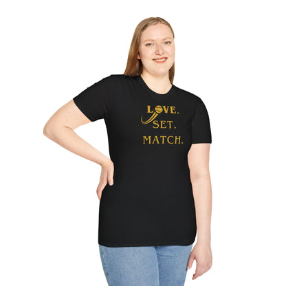 LOVE Set Match Unisex Softstyle 100% Cotton T-Shirt