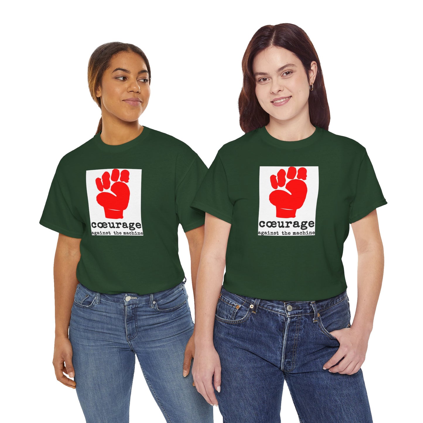 cœurage against the machine Unisex Heavy Cotton Tee