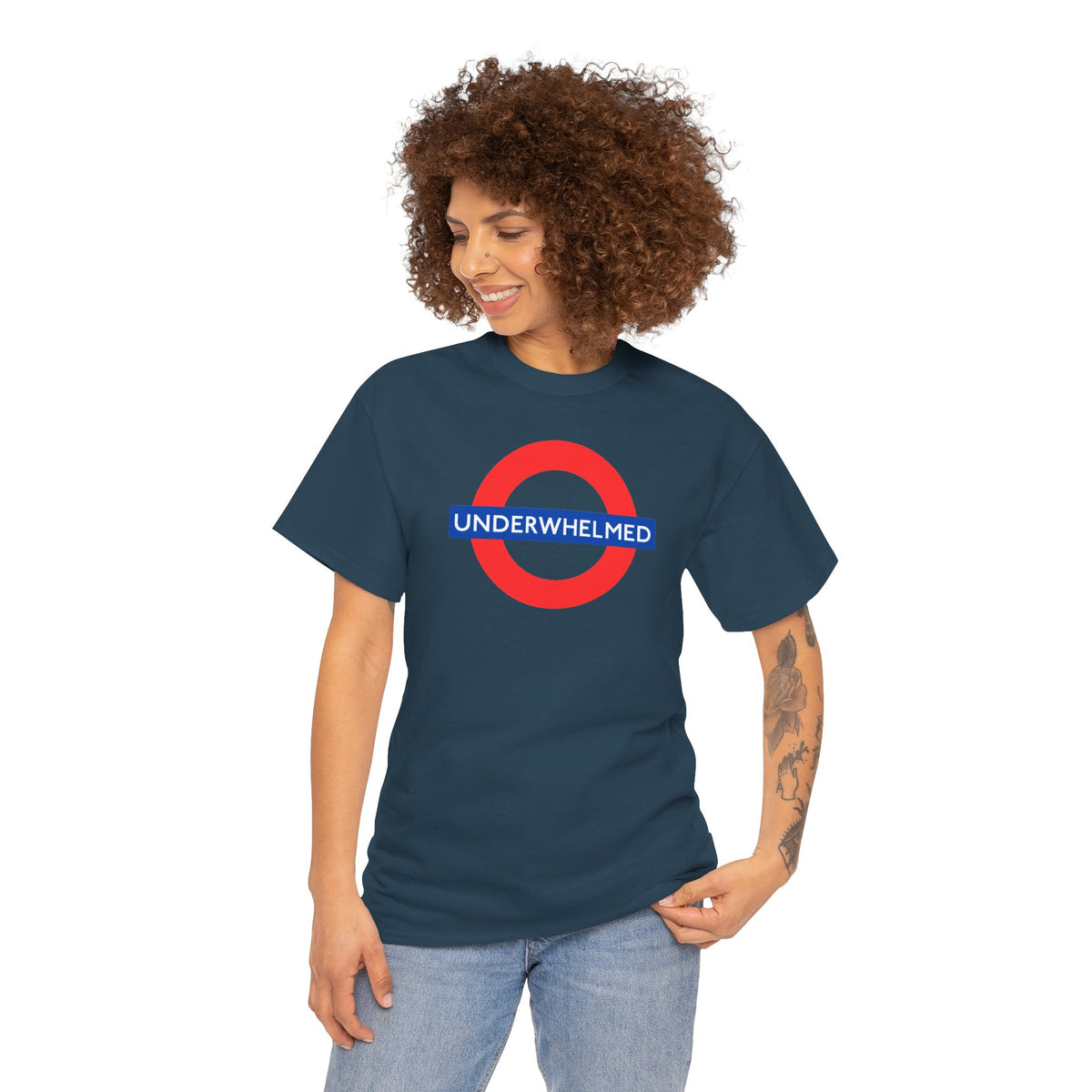 UNDERWHELMED Unisex Heavy Cotton Tee