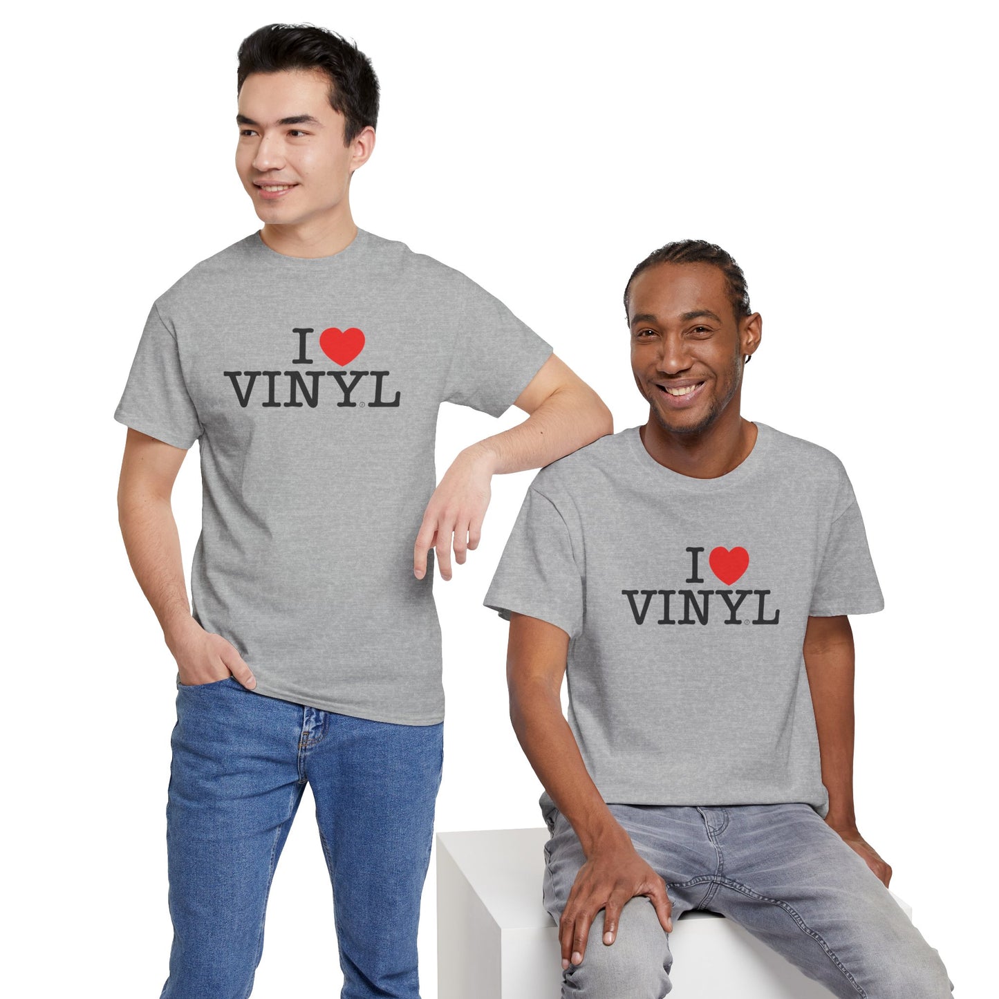 I ❤️ VINYL Unisex Heavy Cotton Tee