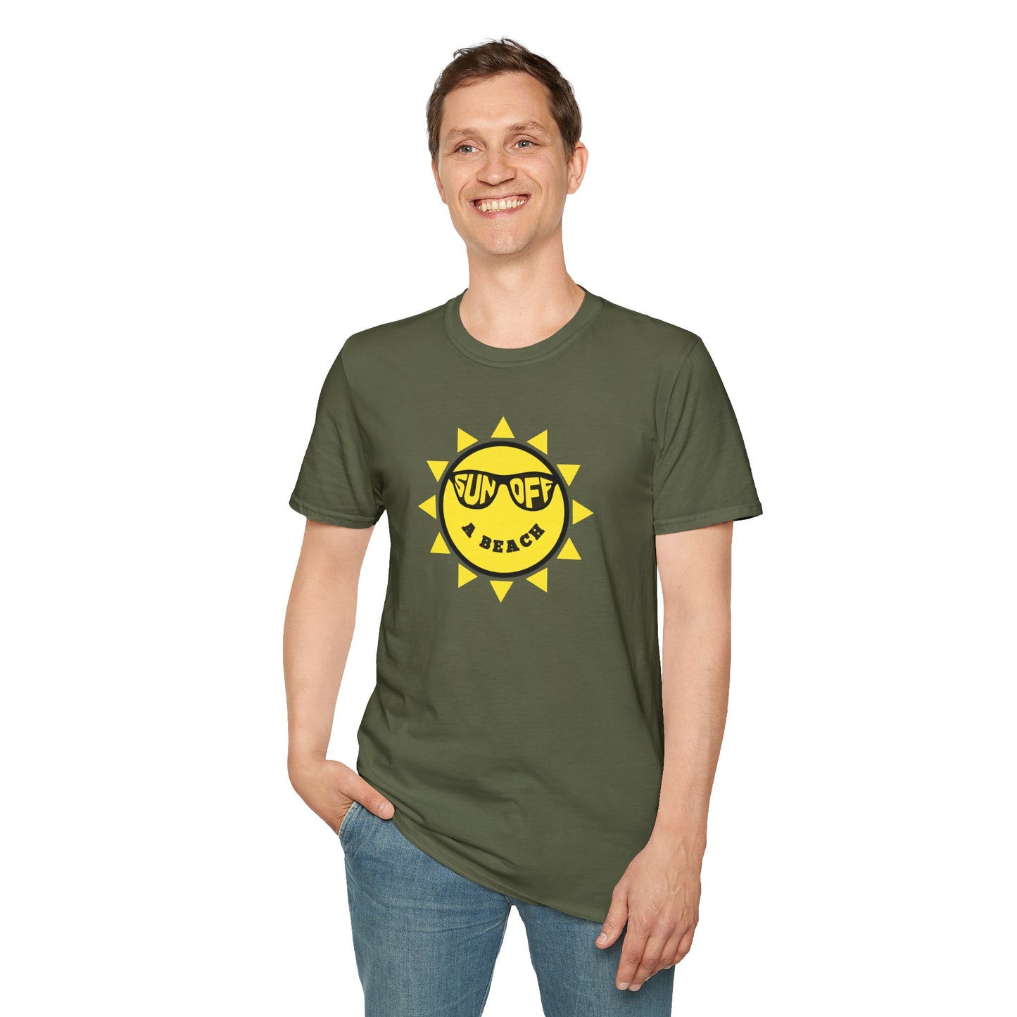 SUN OFF A BEACH Unisex Softstyle 100% Cotton T-Shirt