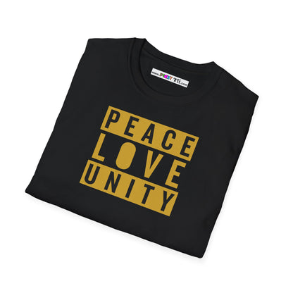 PEACE-LOVE-UNITY Unisex Softstyle 100% Cotton T-Shirt