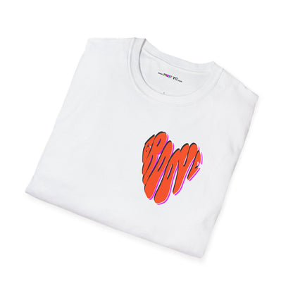 GROOVE is in THE HEART Unisex Softstyle 100% Cotton T-Shirt