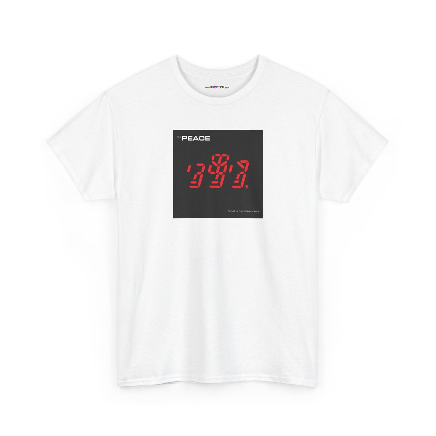 the PEACE ghost in the war-machine Unisex Heavy Cotton Tee