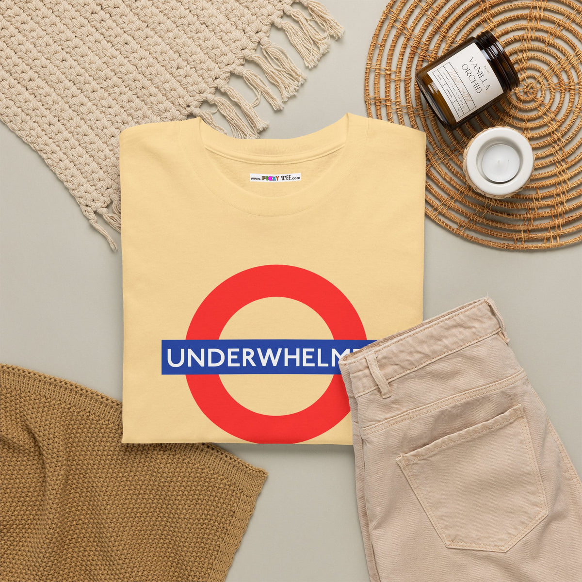 UNDERWHELMED Unisex Heavy Cotton Tee