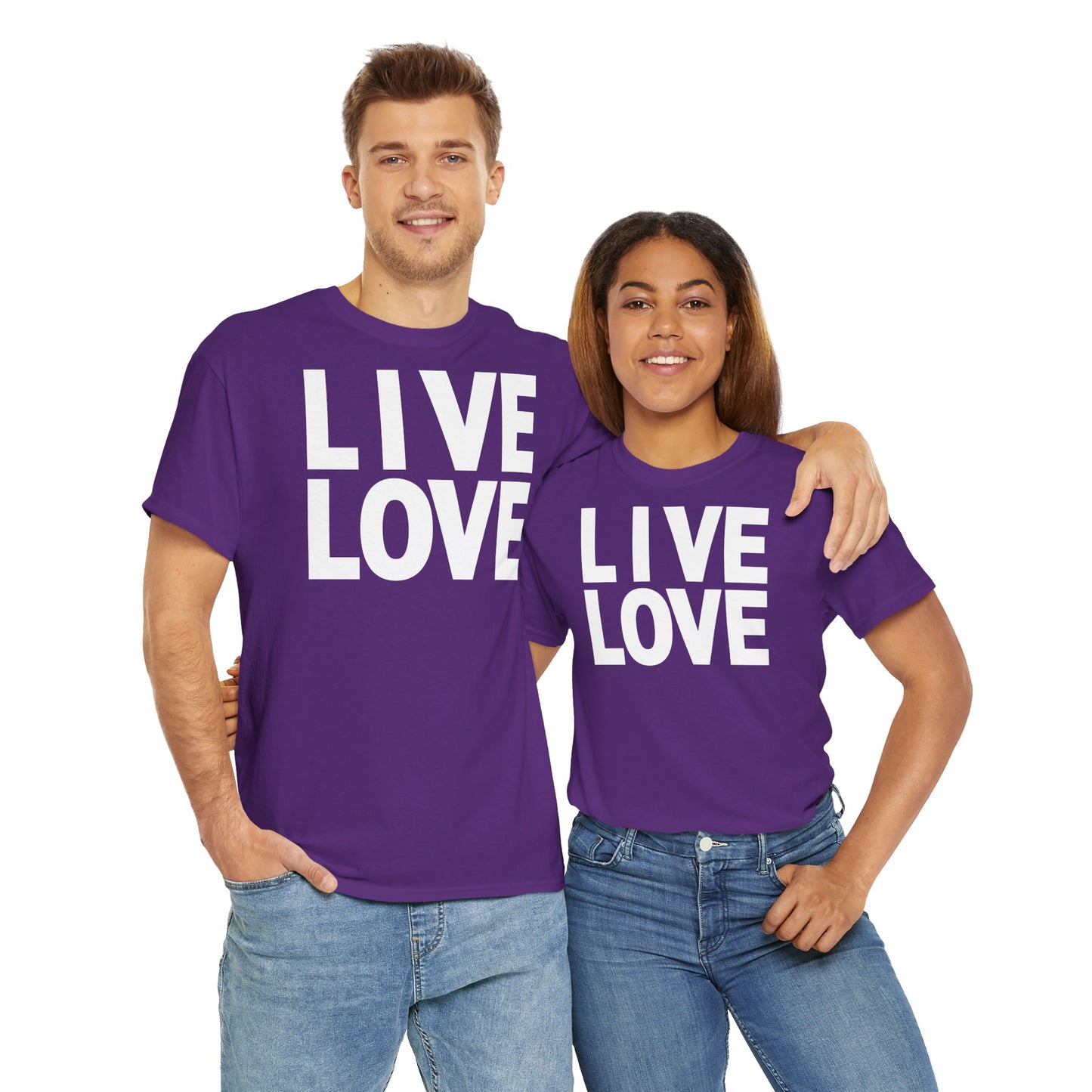 LIVE LOVE Unisex Heavy Cotton Tee