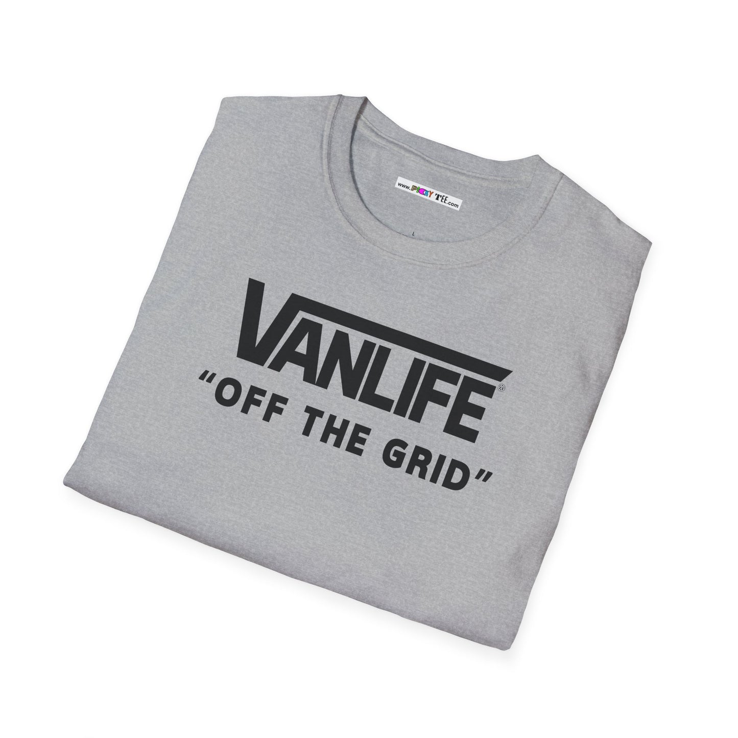 VANLIFE "OFF THE GRID". Unisex Softstyle 100% Cotton T-Shirt