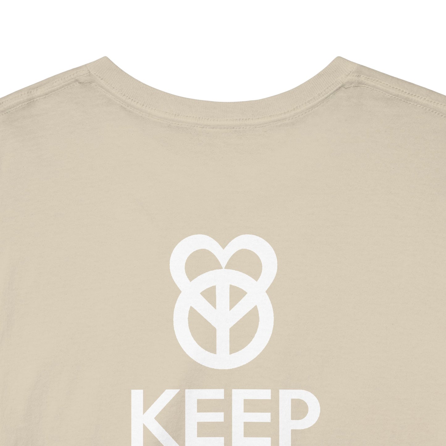 KEEP PEACE AND LOVE ON Unisex Heavy Cotton Tee