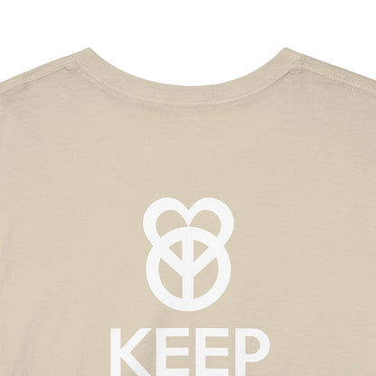 KEEP PEACE AND LOVE ON Unisex Heavy Cotton Tee