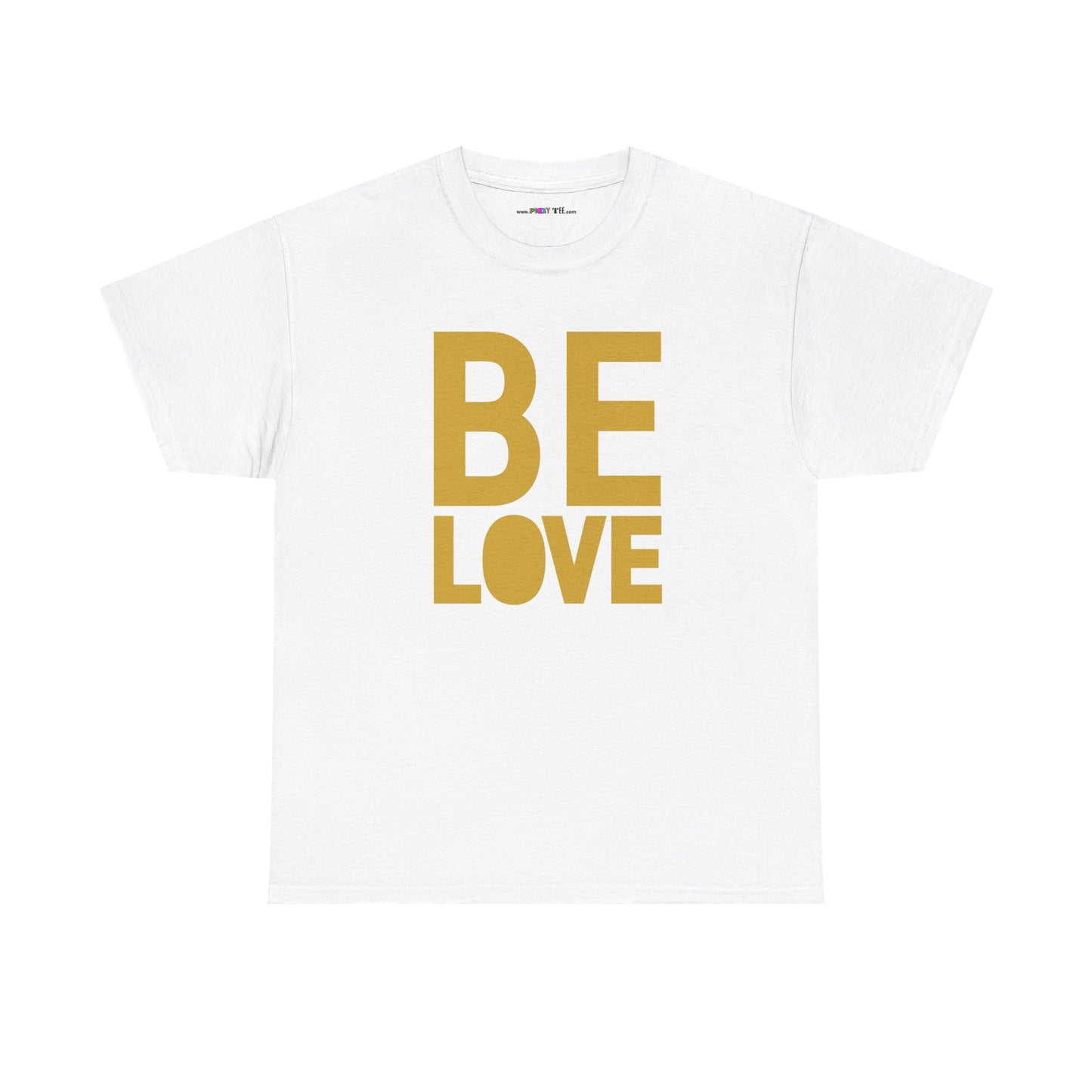 BE LOVE gold Unisex Heavy Cotton Tee