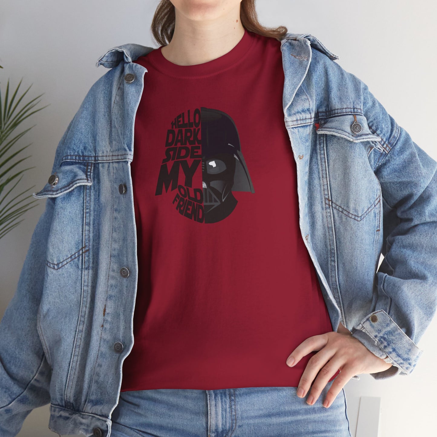 HELLO DARKSIDE MY OLD FRIEND Unisex Heavy Cotton Tee