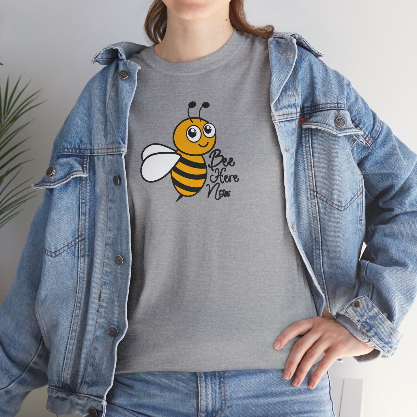 Bee Here Now Unisex Heavy Cotton Tee