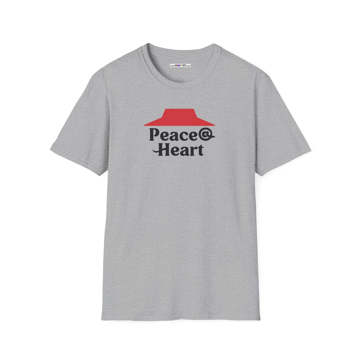 Peace @ Heart Unisex Softstyle 100% Cotton T-Shirt