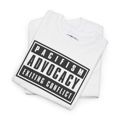 PACIFISM ADVOCACY EXITING CONFLICT Unisex Heavy Cotton Tee