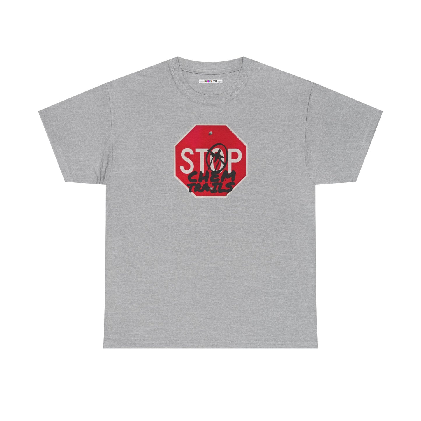 STOP chem trails Unisex Heavy Cotton Tee