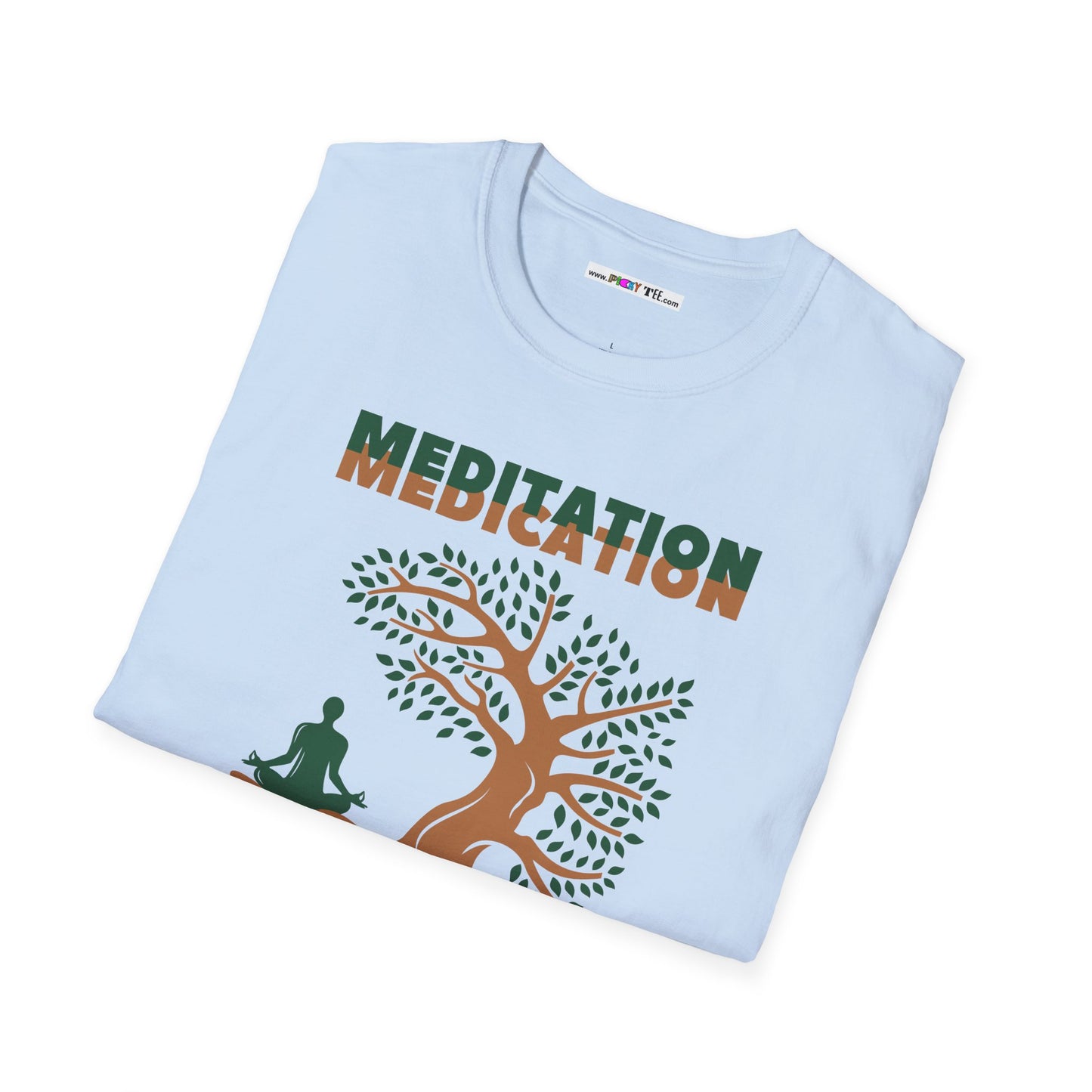 MEDITATION MEDICATION Unisex Softstyle 100% Cotton T-Shirt