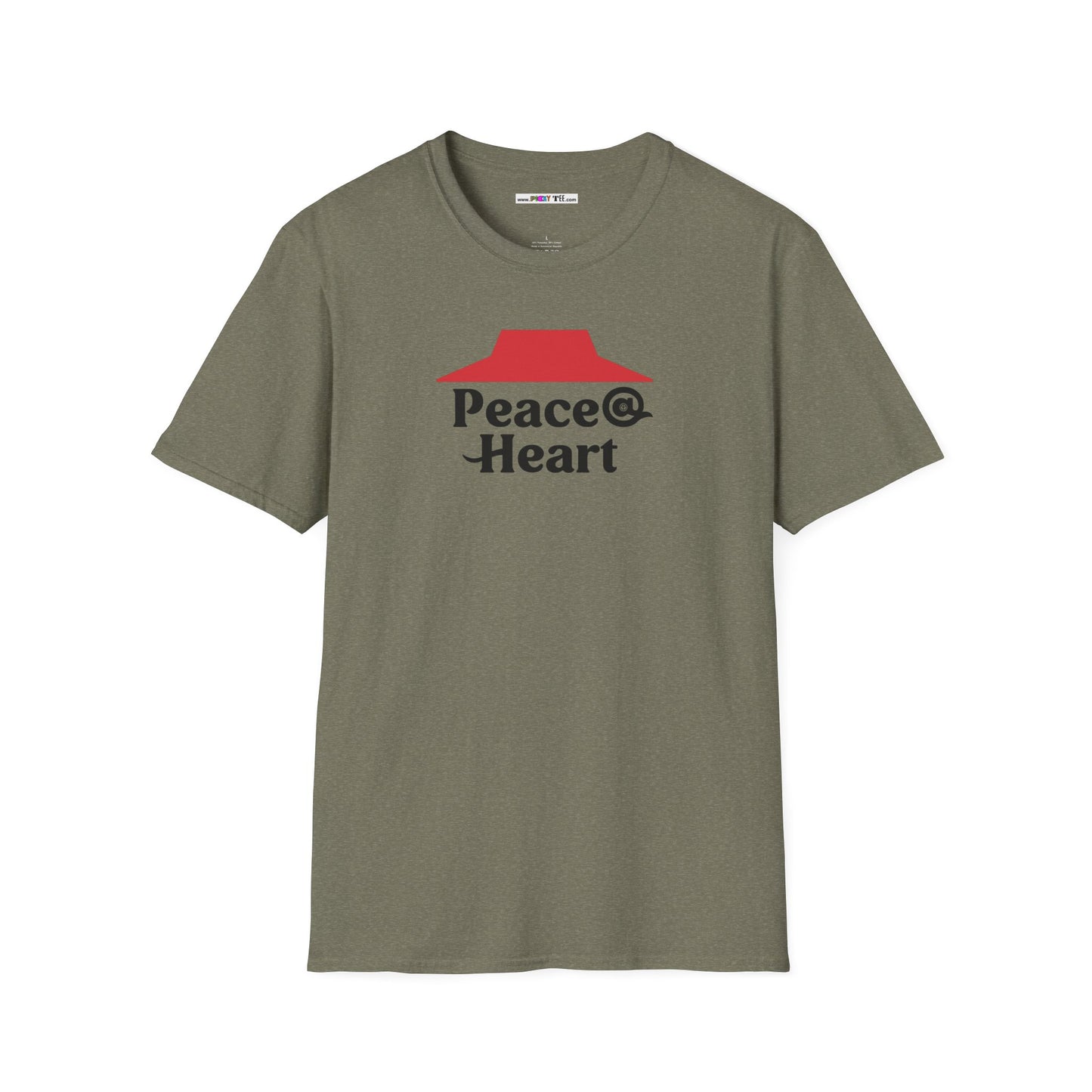 Peace @ Heart Unisex Softstyle 100% Cotton T-Shirt