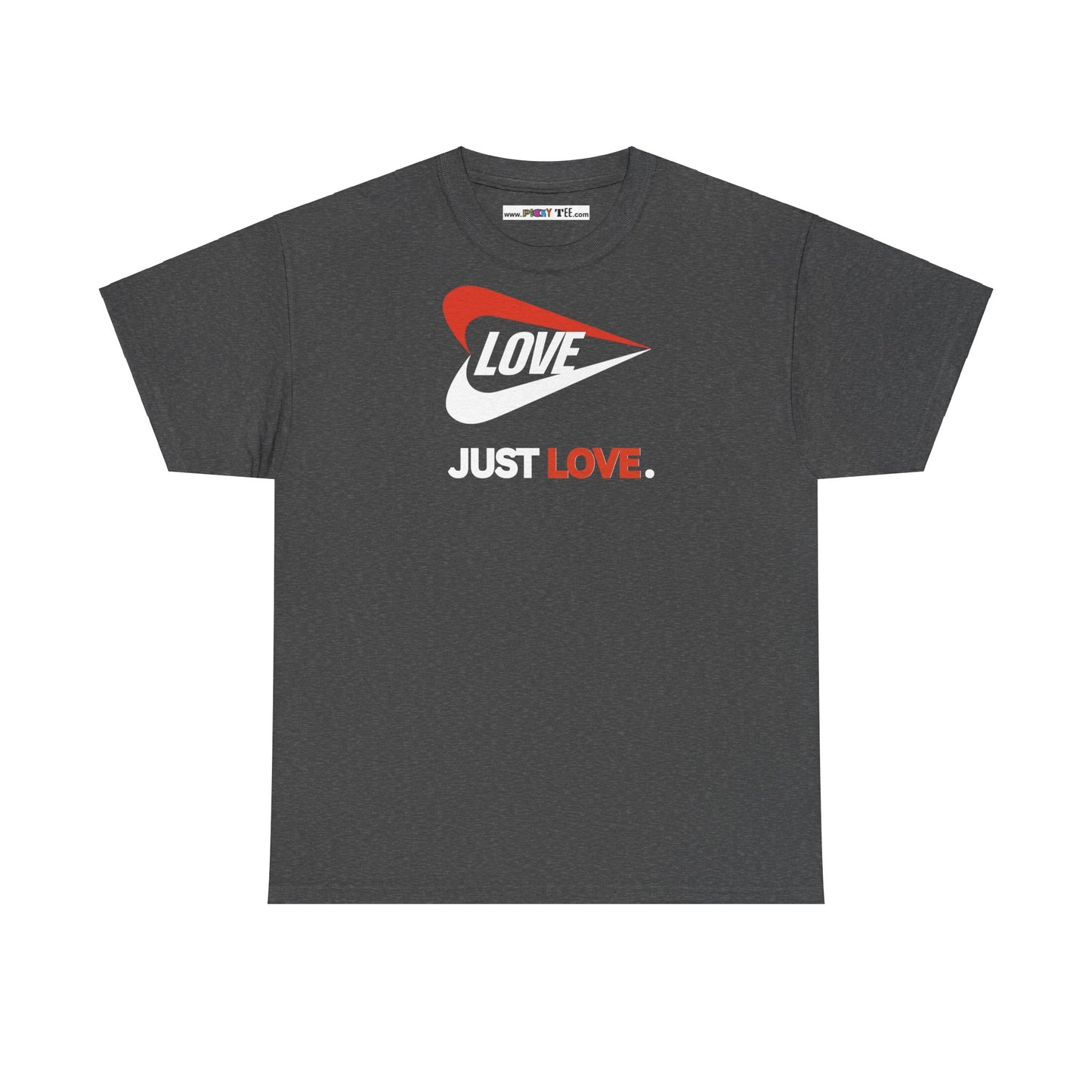LOVE JUST LOVE. Unisex Heavy Cotton Tee