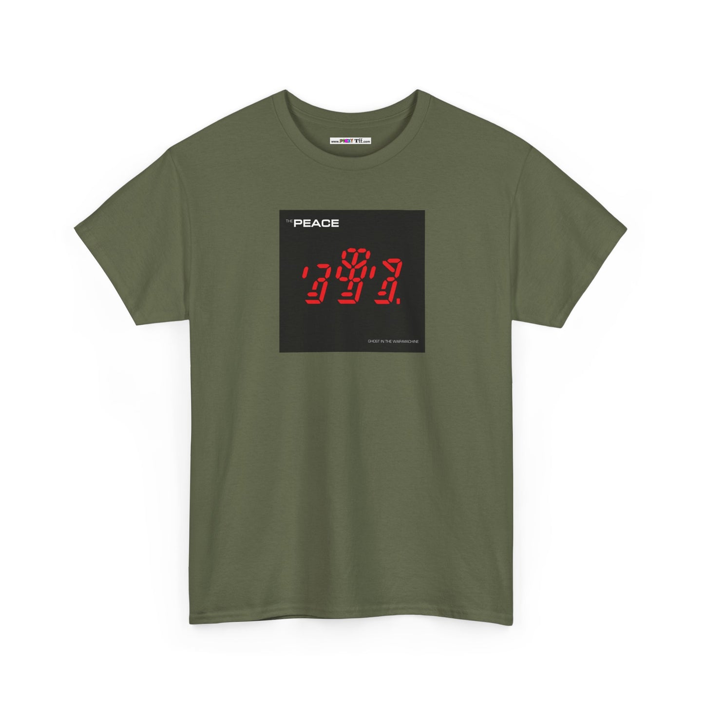 the PEACE ghost in the war-machine Unisex Heavy Cotton Tee