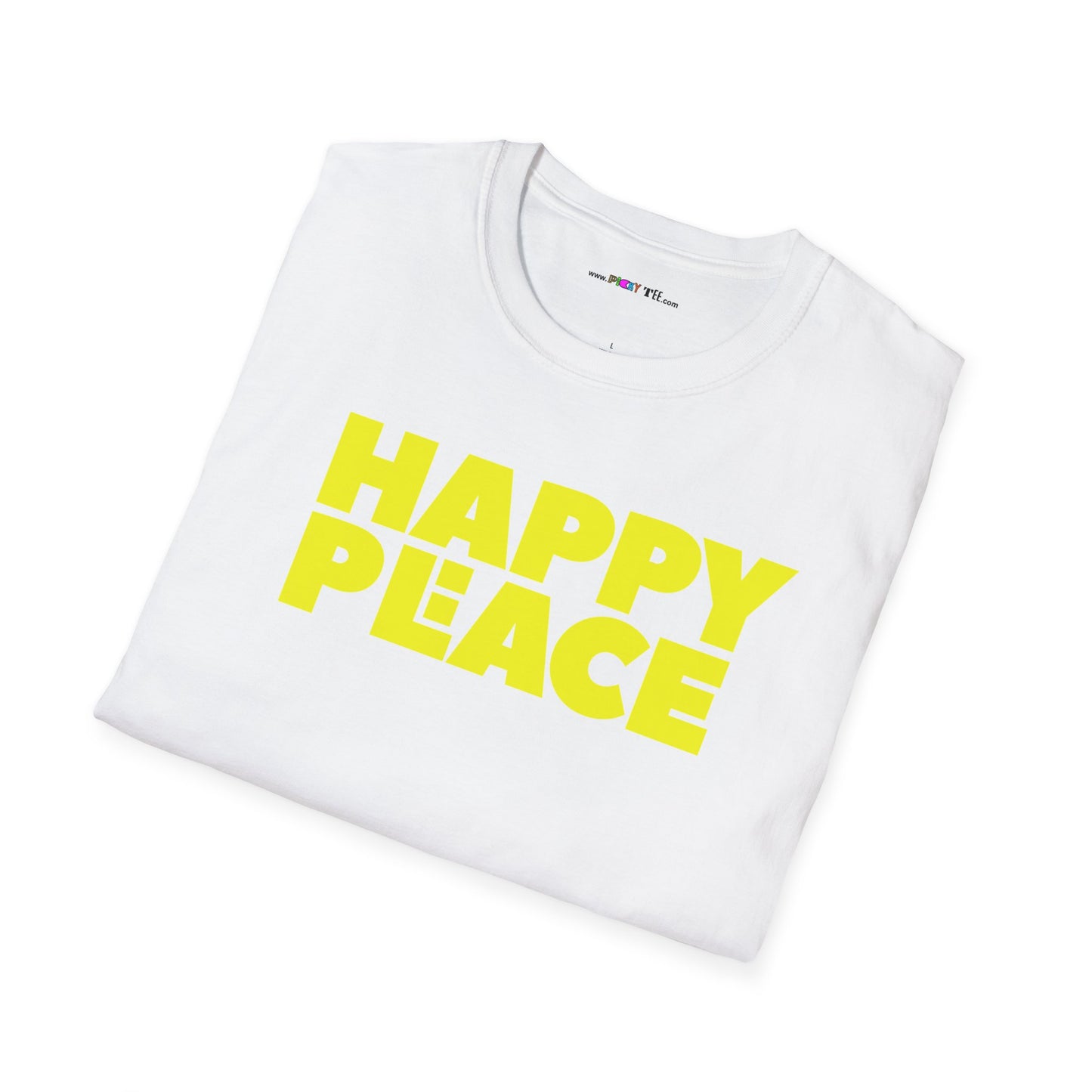 HAPPY PLACE/PEACE Unisex Softstyle 100% Cotton T-Shirt
