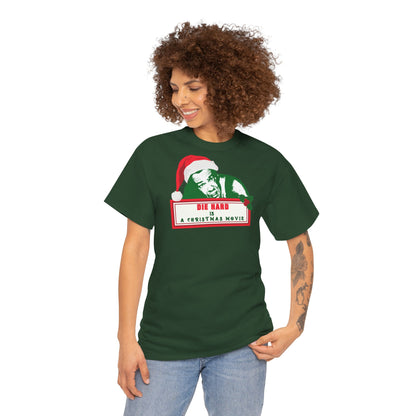 DIE HARD IS A CHRISTMAS MOVIE Unisex Heavy Cotton Tee