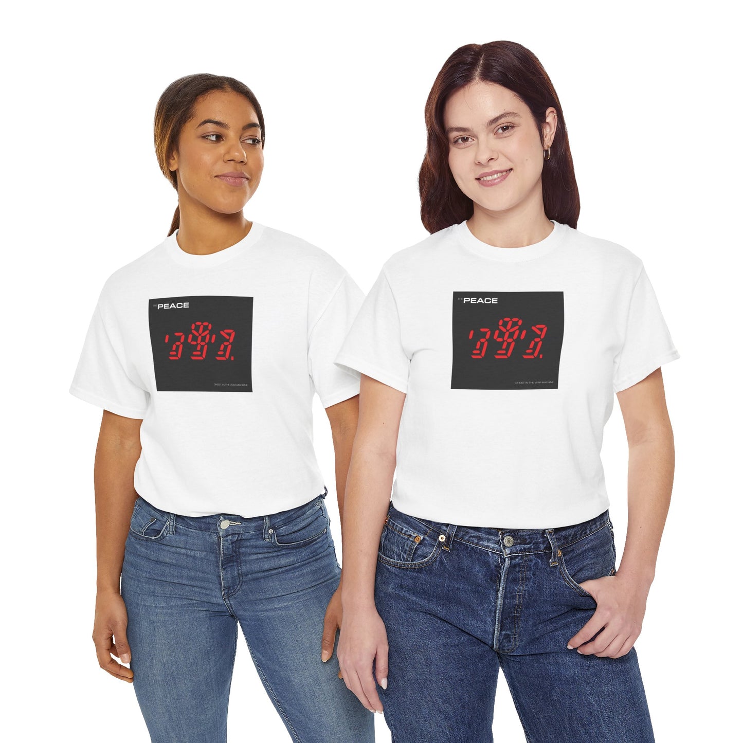 the PEACE ghost in the war-machine Unisex Heavy Cotton Tee